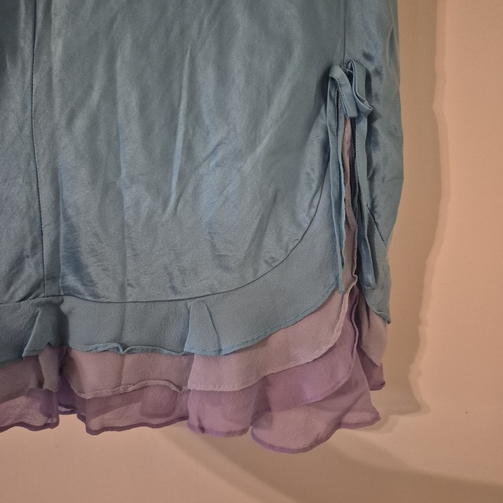 Vintage 2003 Victoria's Secret 100% Silk Ruffle Slip Dress Y2K Fairycore Mermaid - Picture 9 of 9